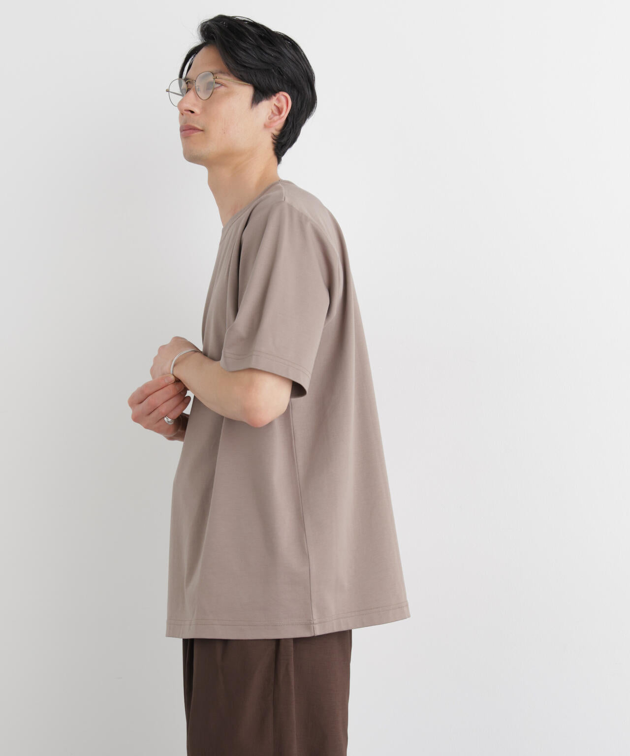 モクロディ ボートネック サイドスリットTシャツ 6686124204