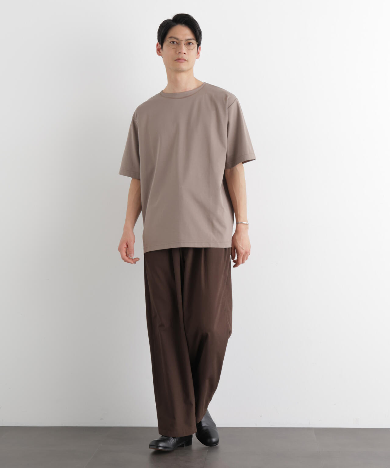 モクロディ ボートネック サイドスリットTシャツ 6686124204