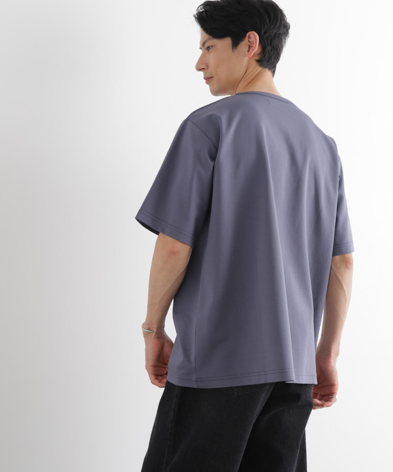 モクロディ ボートネック サイドスリットTシャツ 6686124204