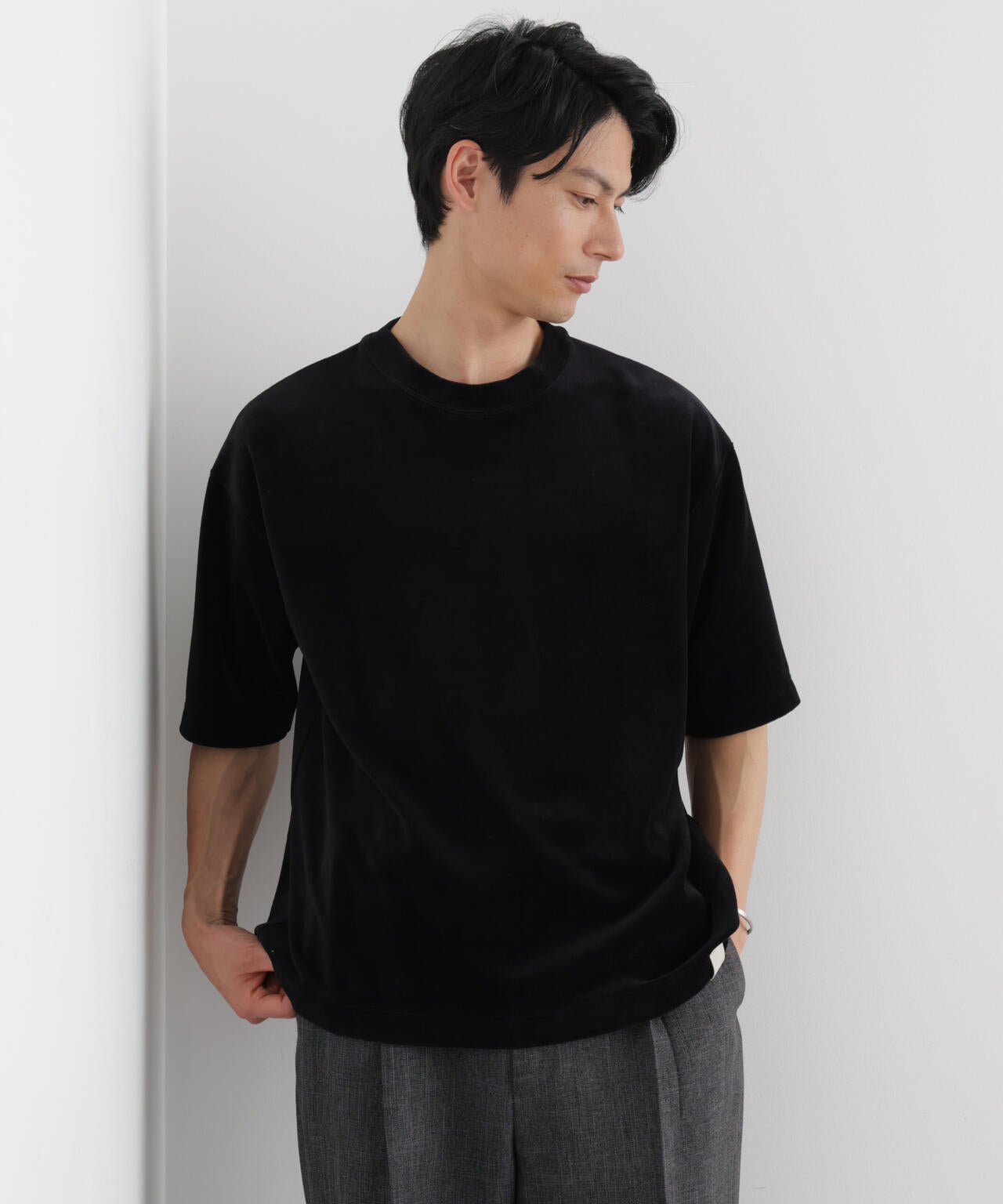 ベロア クルーネック Ｔシャツ 半袖 6686124226