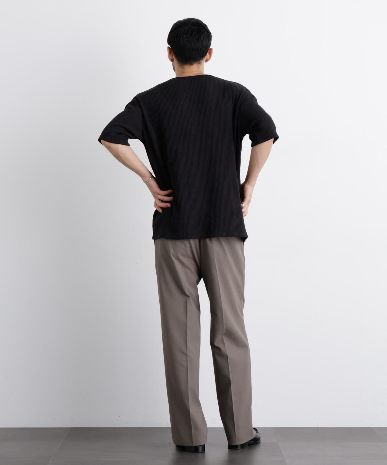 強撚ループヤーン針抜きストレッチ Tシャツ 6686124227