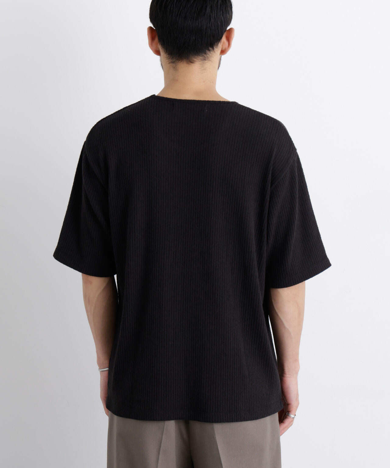 強撚ループヤーン針抜きストレッチ Tシャツ 6686124227