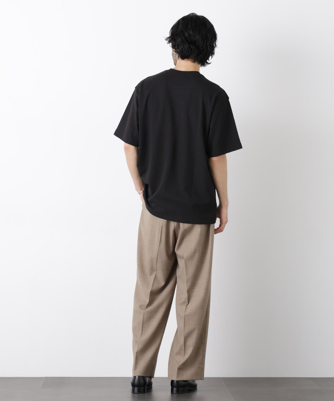 リンクスジャガードスリーブTシャツ 6686124228