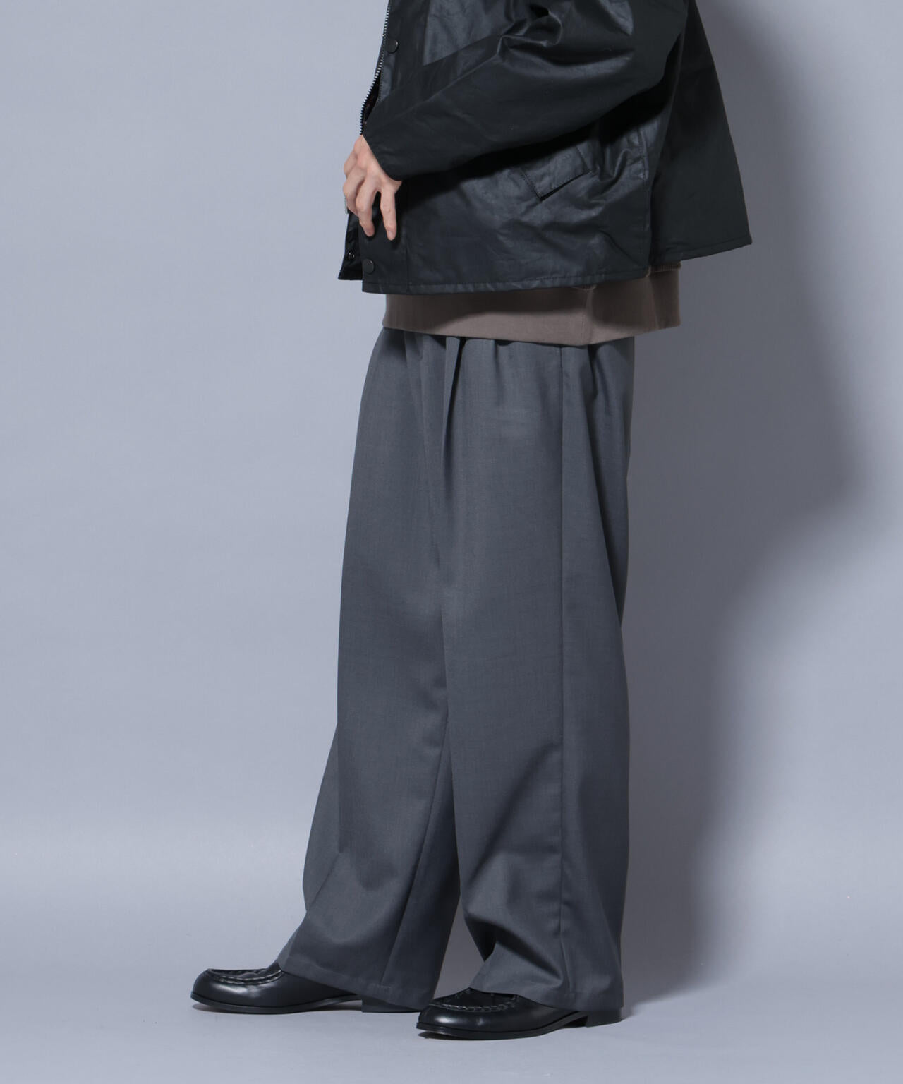 「大人のワイドパンツ」ドライギャバワイドイージースラックス 6686127201