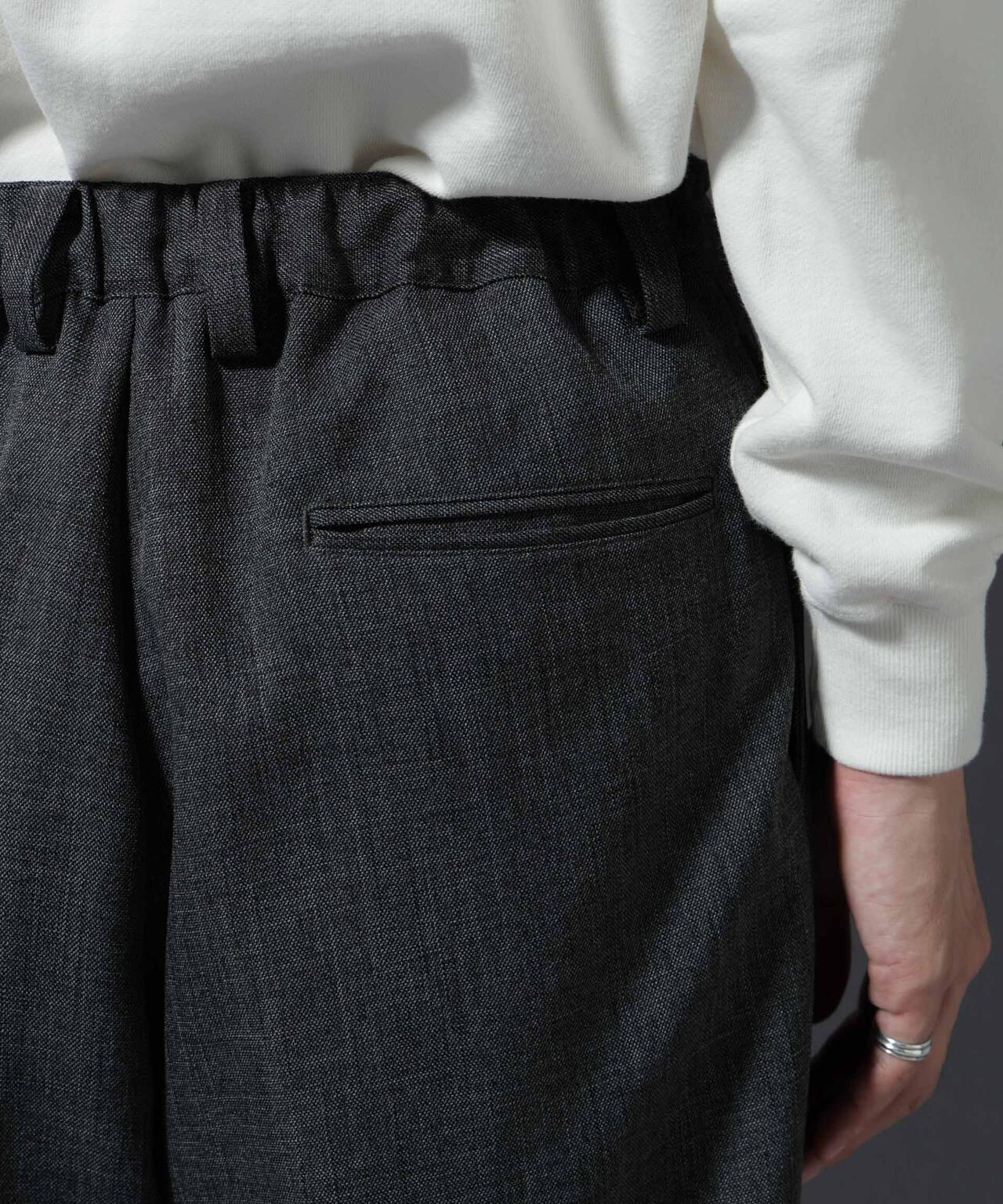 大人のワイドパンツ」シャークスキンイージースラックス