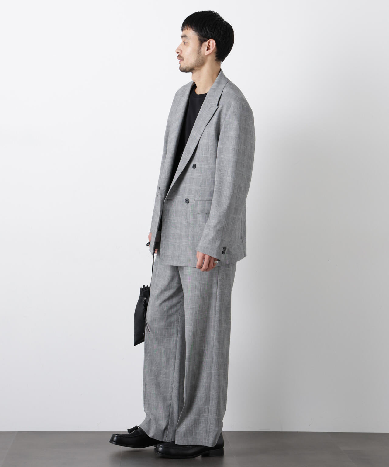 グレンチェックストレートパンツ（セットアップ可） 6686127204