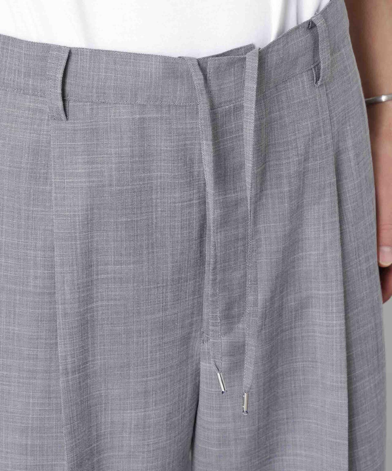 「大人のワイドパンツ」スラブシャークスキンイージースラックス 6686127209