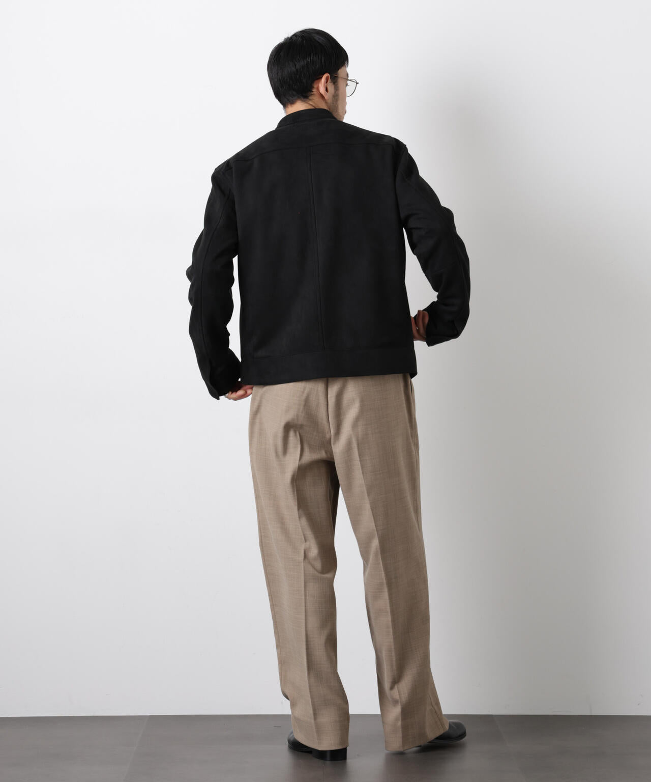 「大人のワイドパンツ」スラブシャークスキンイージースラックス 6686127209