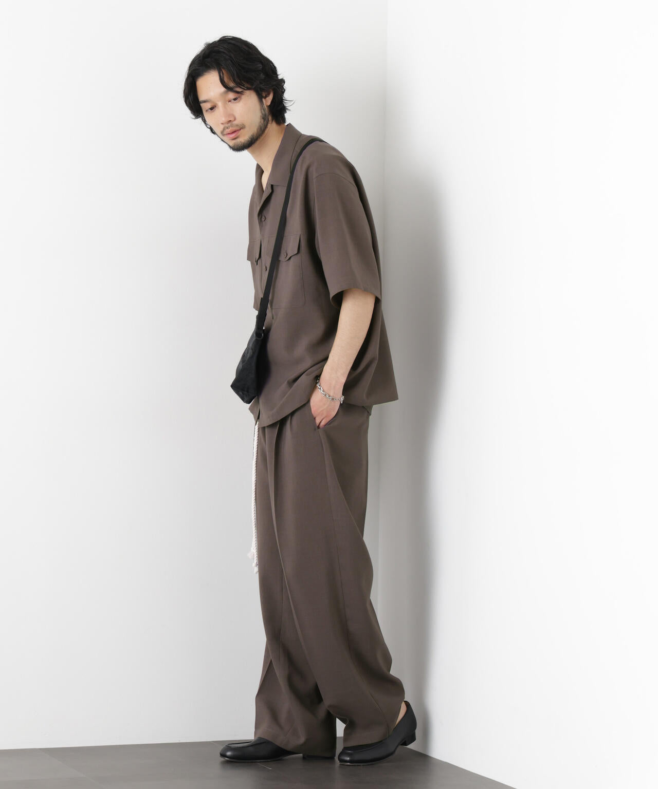 メランジドライ」ワイドスラックス(セットアップ可)
