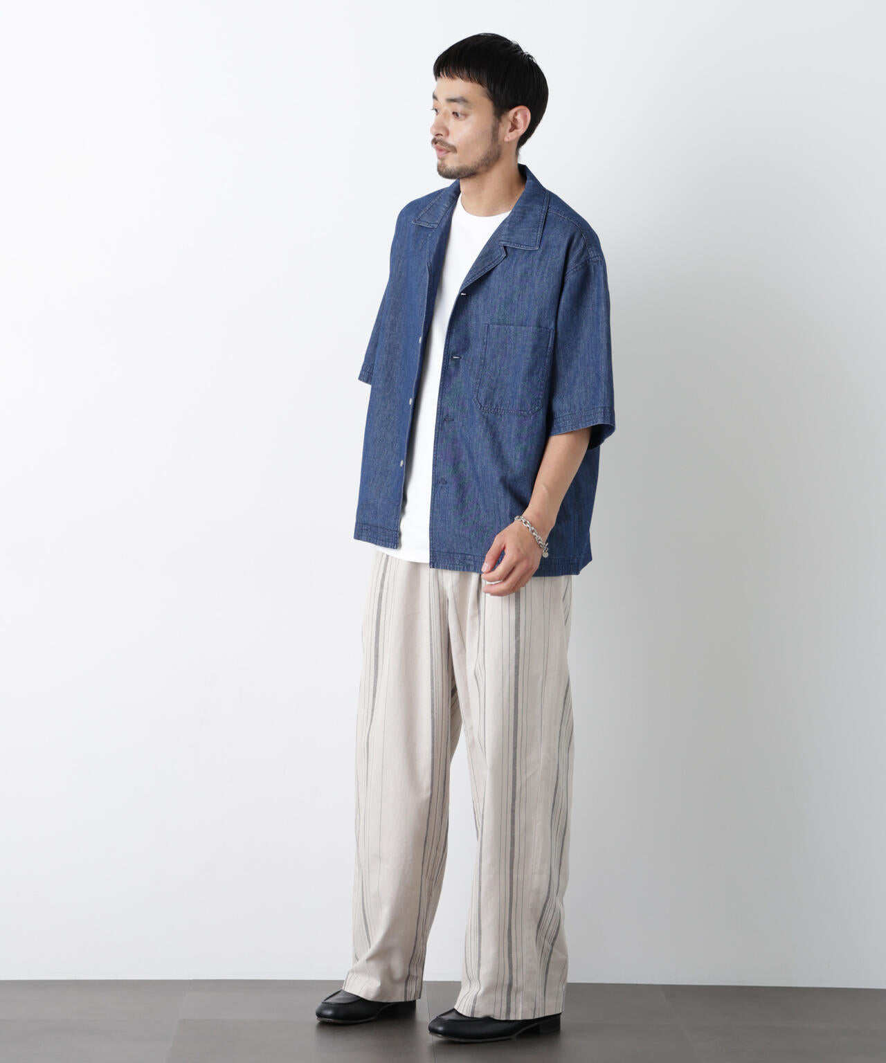 ｢FRENCH LINEN｣ ストライプスラックス 6686127218