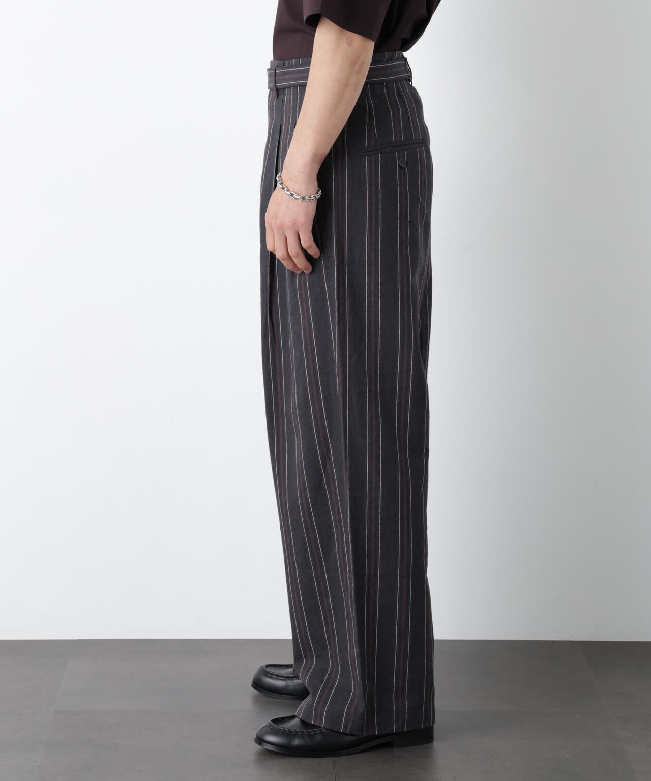 ｢FRENCH LINEN｣ ストライプスラックス 6686127218