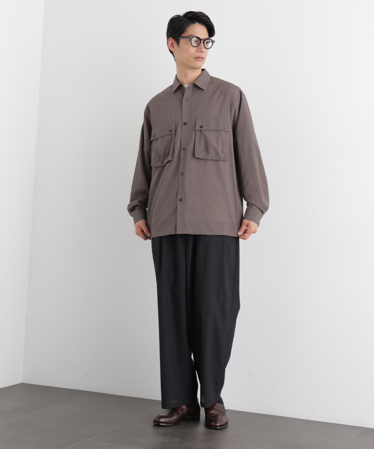 テクニカルリネンライク2タックイージースラックス/吸水速乾・接触冷感・UVカット（セットアップ可） 6686127221