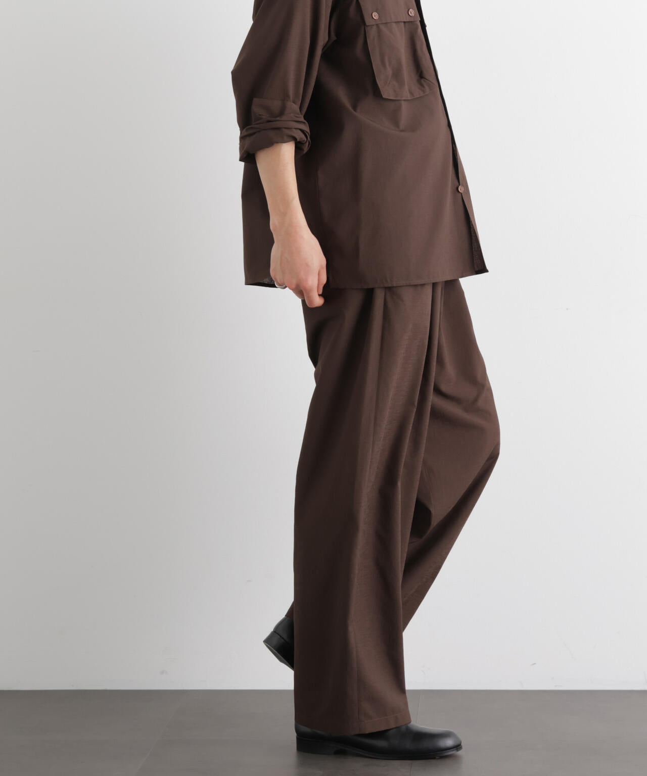 テクニカルリネンライク2タックイージースラックス/吸水速乾・接触冷感・UVカット（セットアップ可） 6686127221