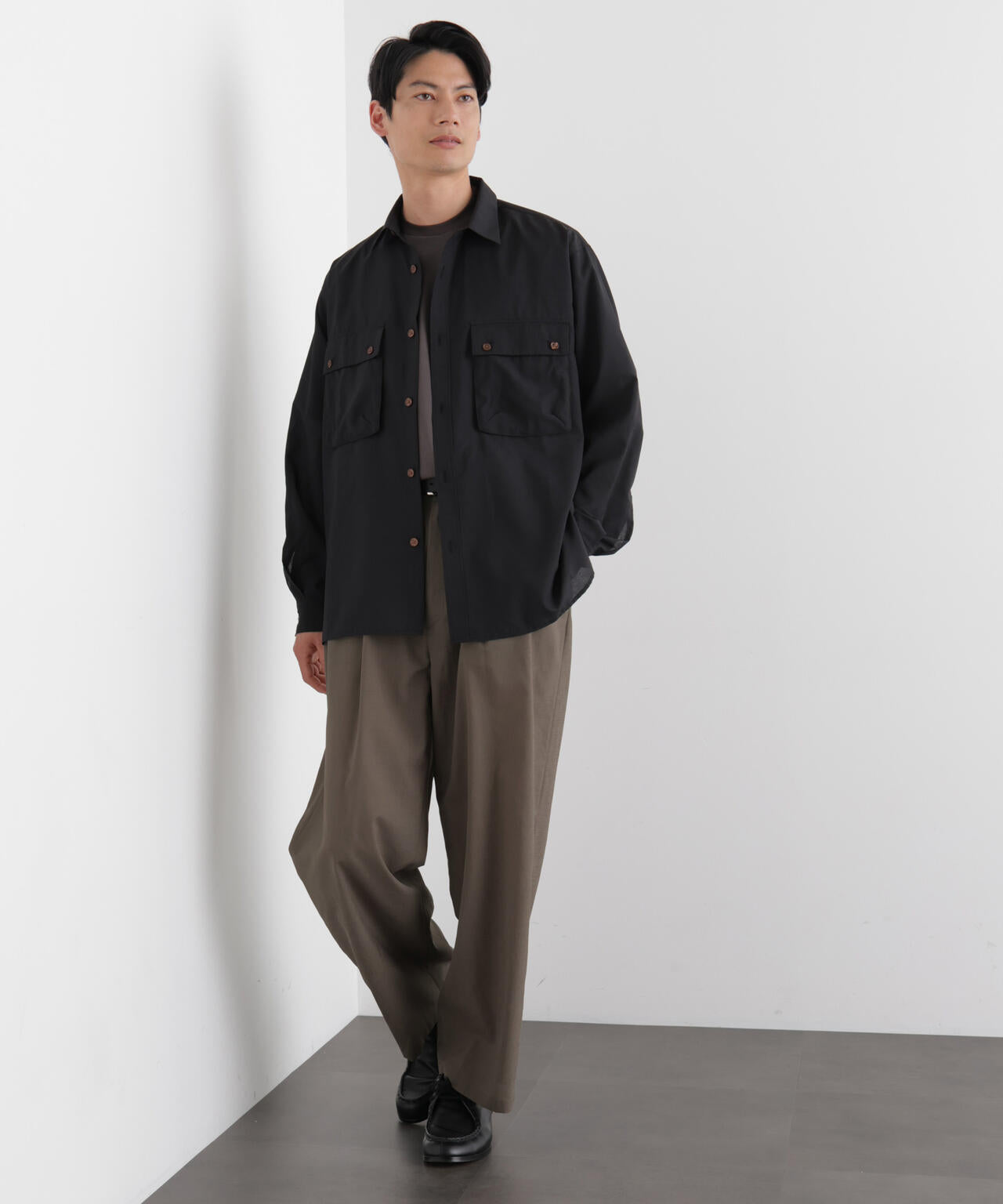 テクニカルリネンライク2タックイージースラックス/吸水速乾・接触冷感・UVカット（セットアップ可） 6686127221