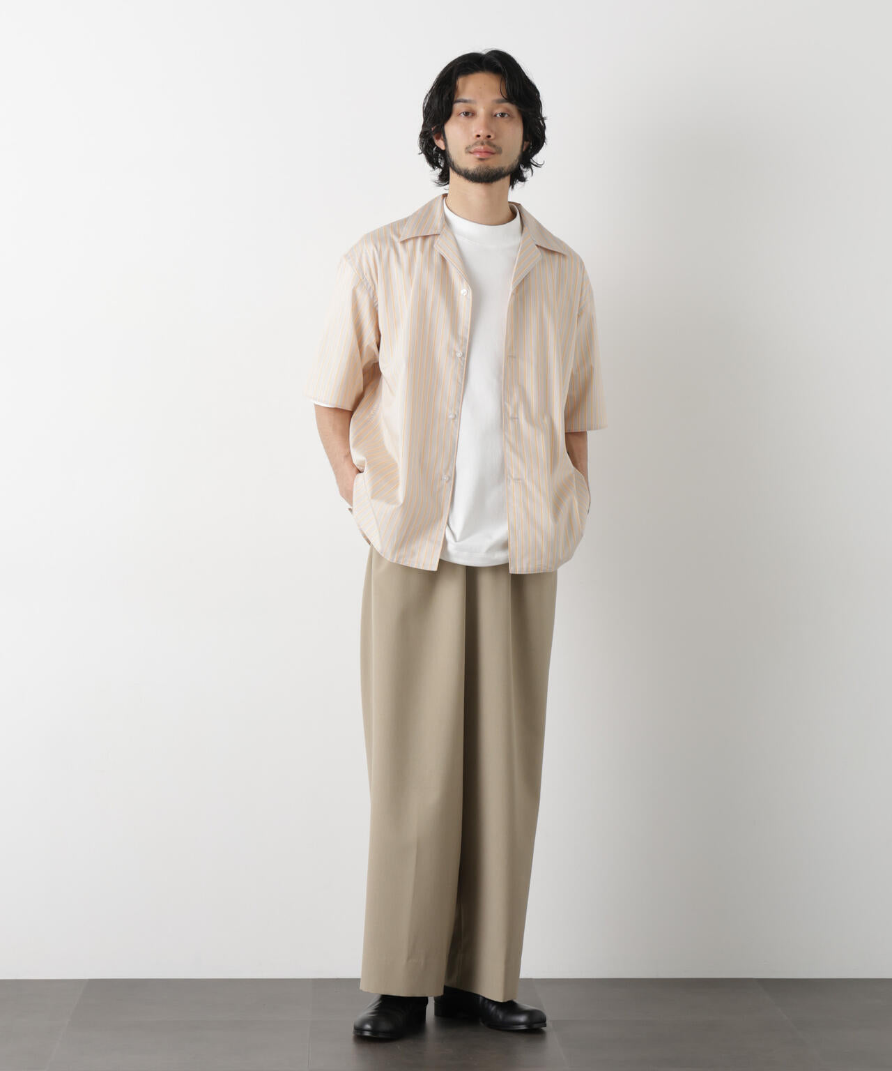 ｢OtoNANO｣大人のワイドパンツ Reflax(R) ECOウエザークロスパンツ 6686127222