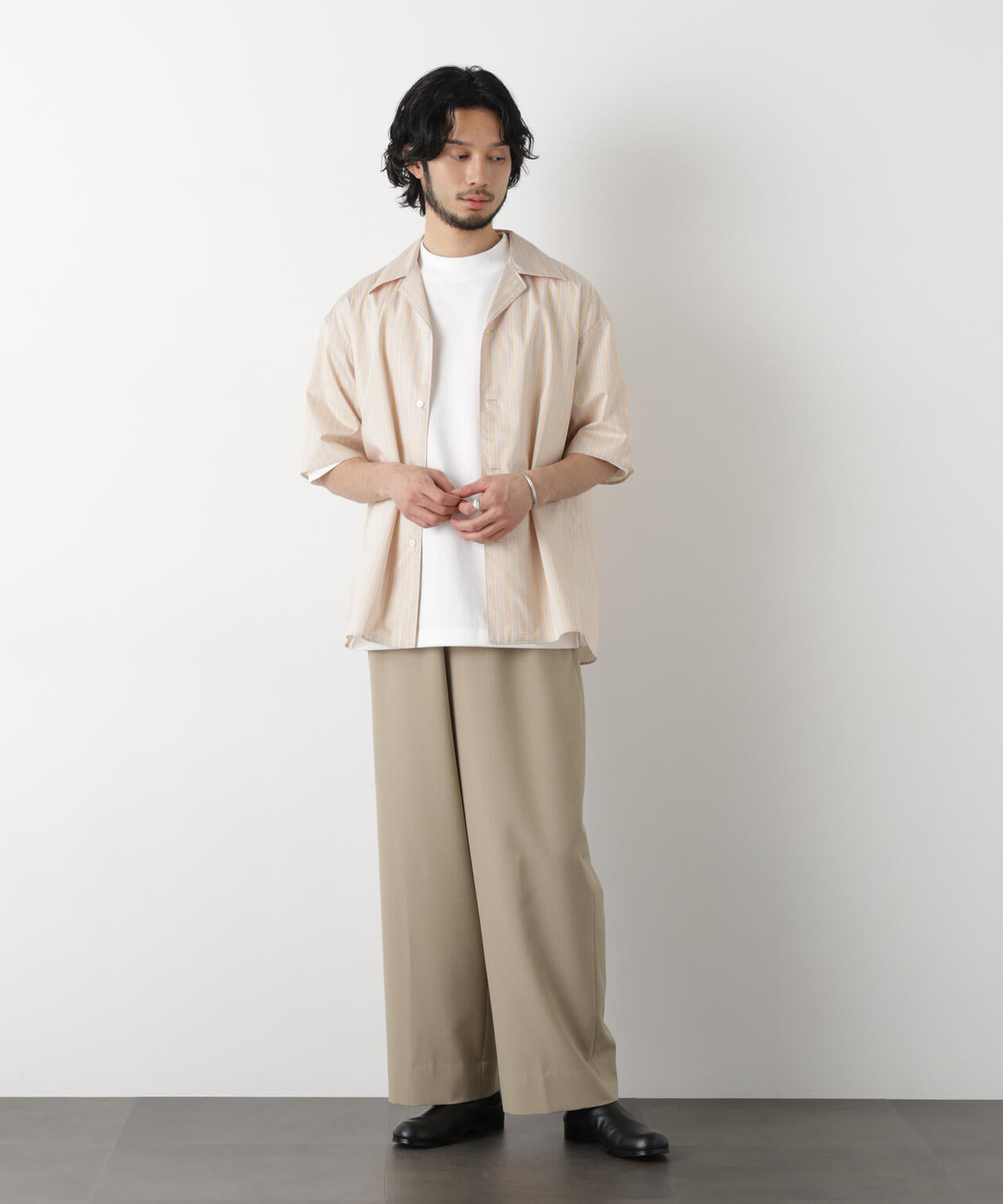 ｢OtoNANO｣大人のワイドパンツ Reflax(R) ECOウエザークロスパンツ 6686127222