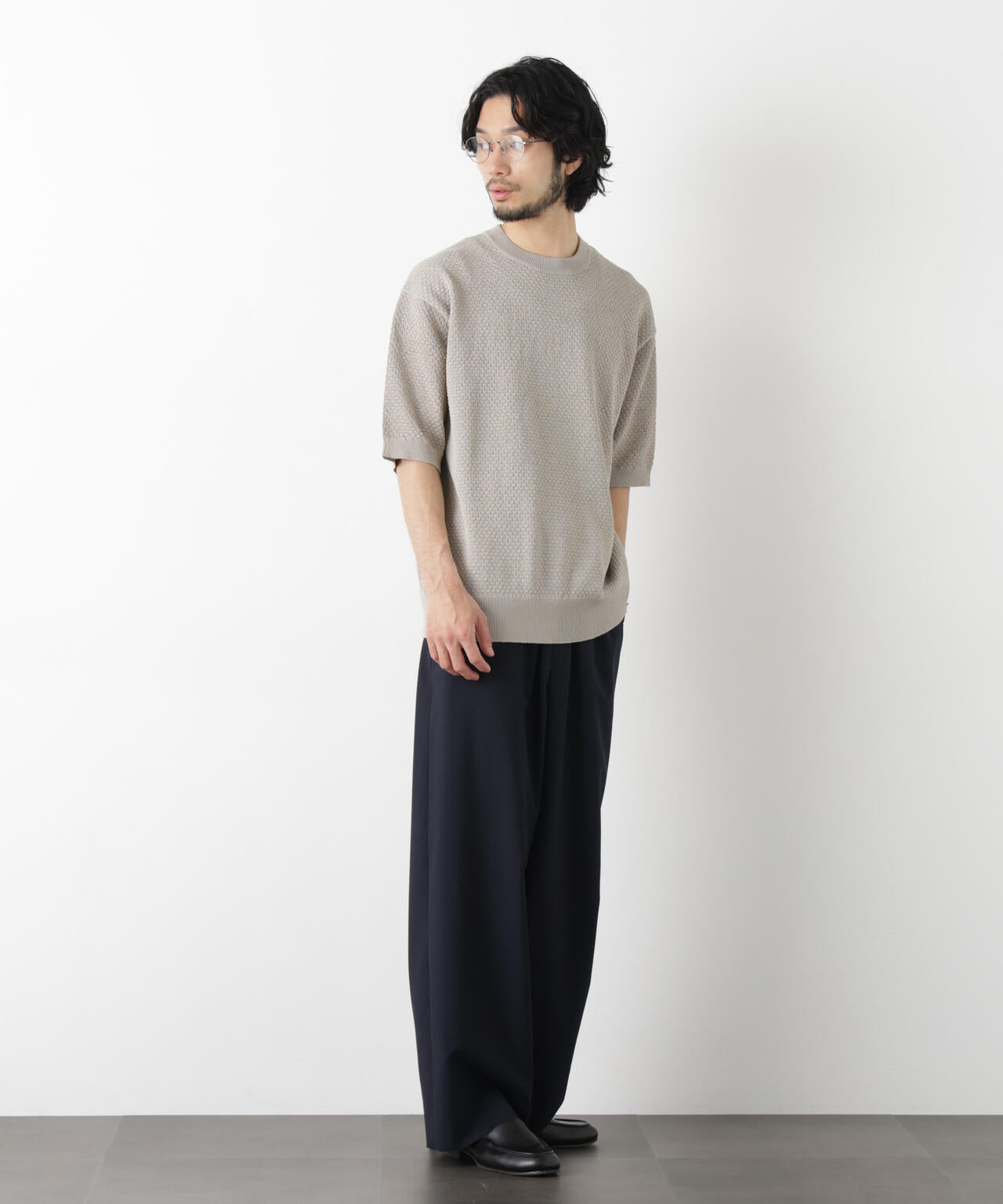 ｢OtoNANO｣大人のワイドパンツ Reflax(R) ECOウエザークロスパンツ 6686127222