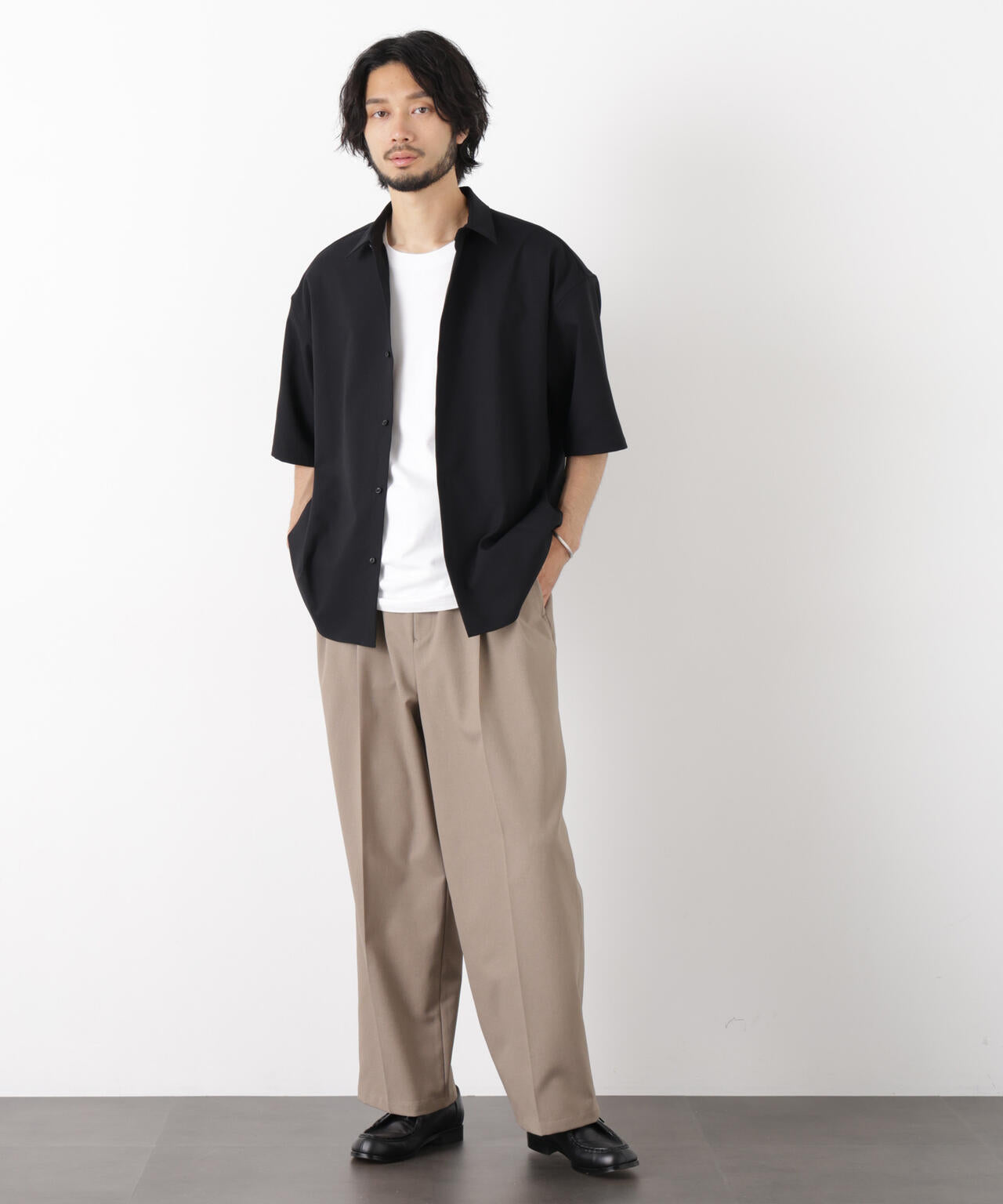 ｢OtoNANO｣ 大人のワイドパンツ Reflax(R) ドライオックス/吸水速乾(セットアップ可) 6686127233