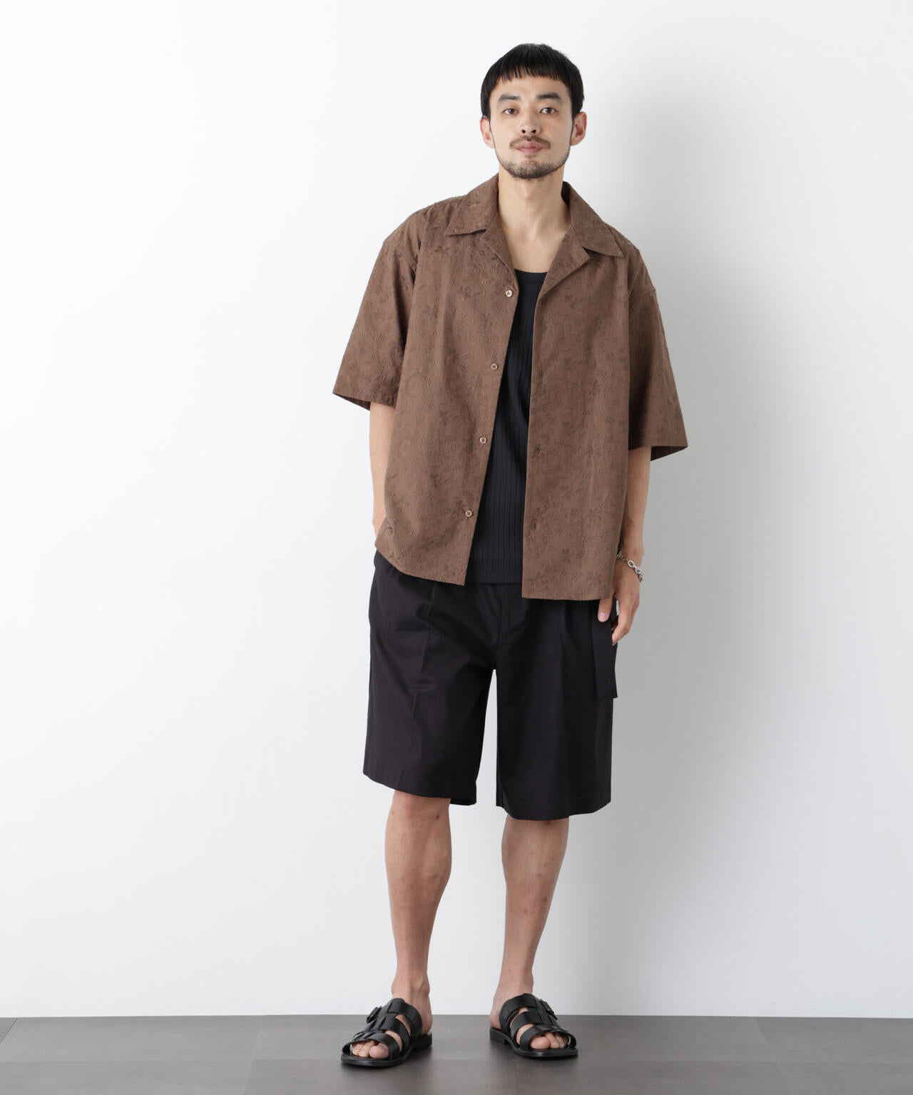 ｢FRENCH LINEN｣ ベルテッドワイドショーツ 6686128201