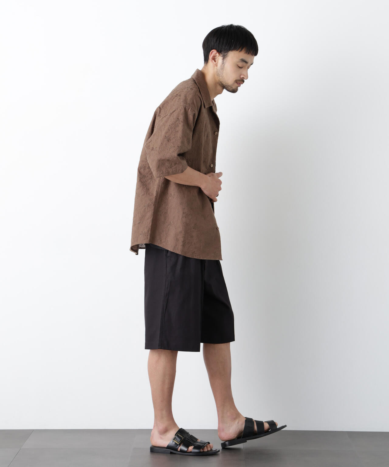 ｢FRENCH LINEN｣ ベルテッドワイドショーツ 6686128201