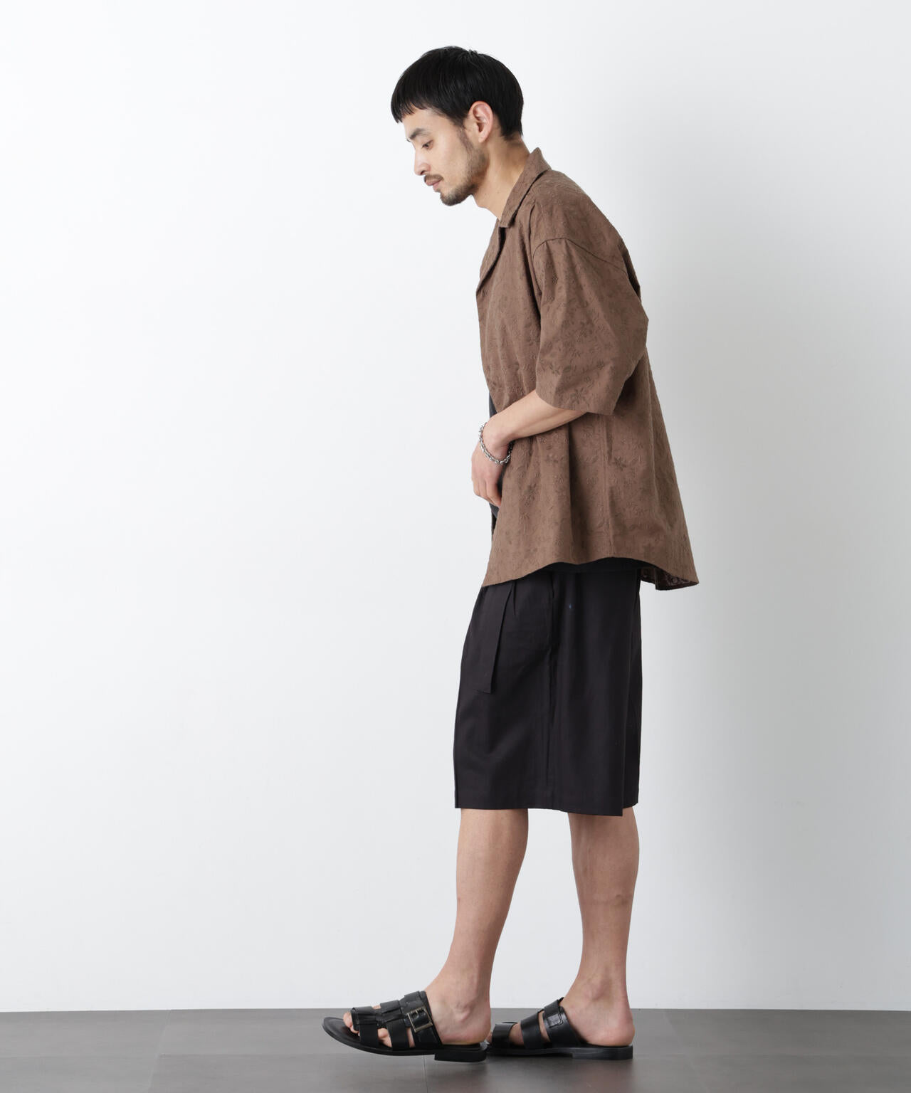 ｢FRENCH LINEN｣ ベルテッドワイドショーツ 6686128201