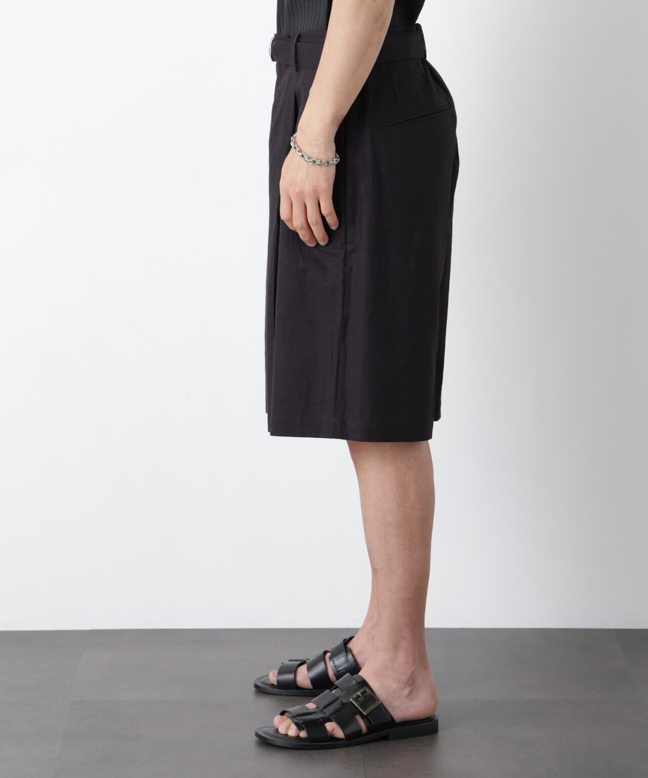 ｢FRENCH LINEN｣ ベルテッドワイドショーツ 6686128201