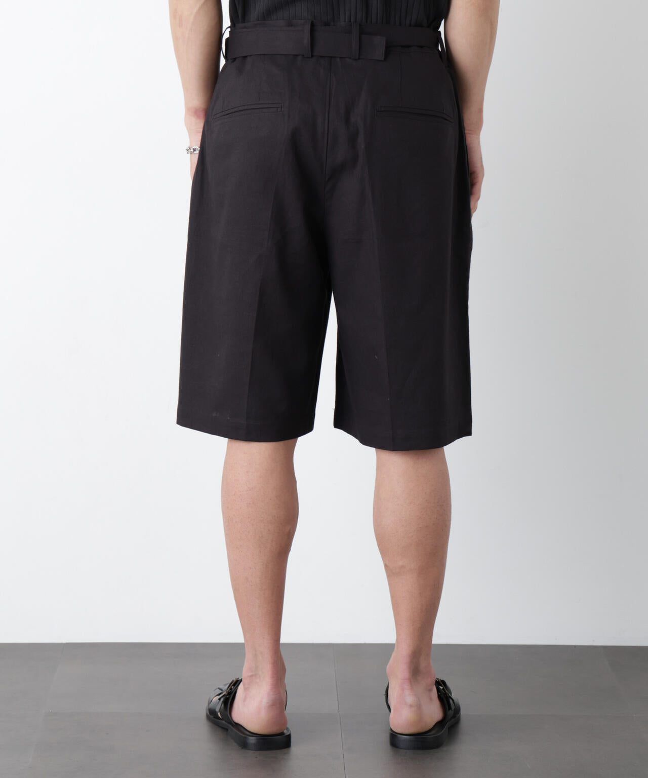 ｢FRENCH LINEN｣ ベルテッドワイドショーツ 6686128201