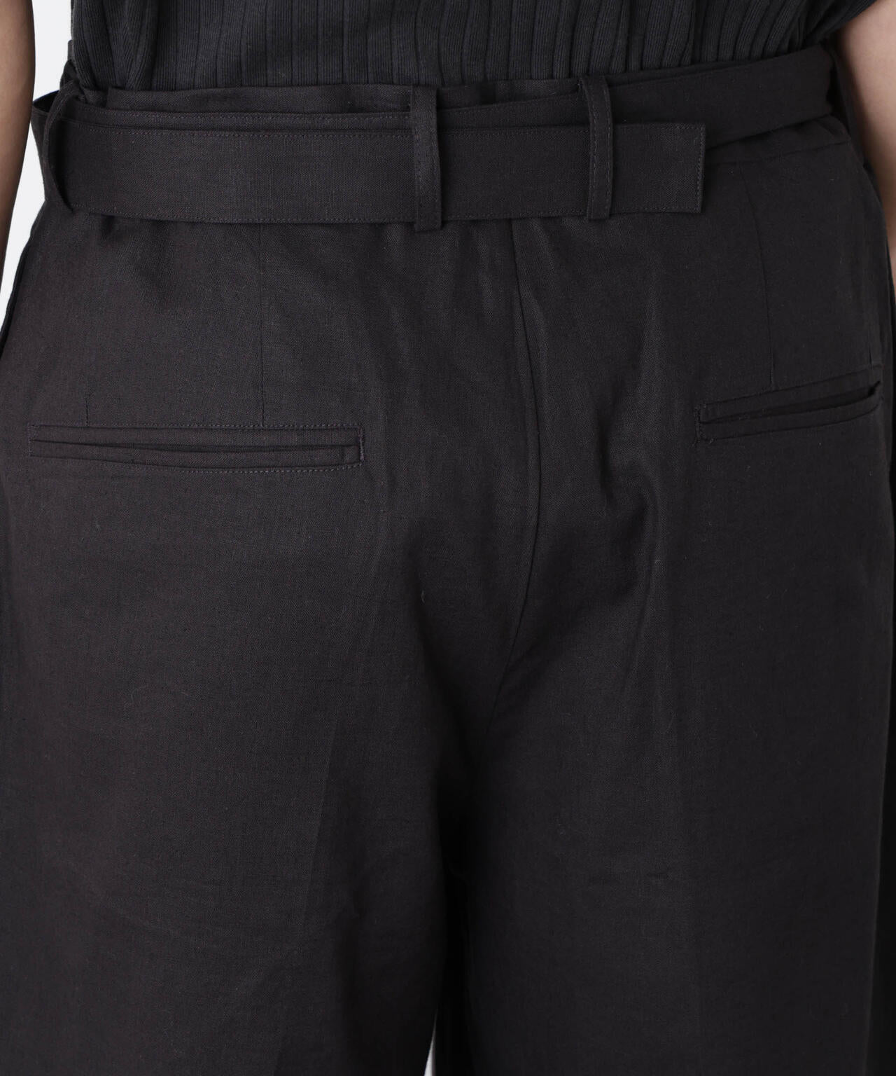 ｢FRENCH LINEN｣ ベルテッドワイドショーツ 6686128201
