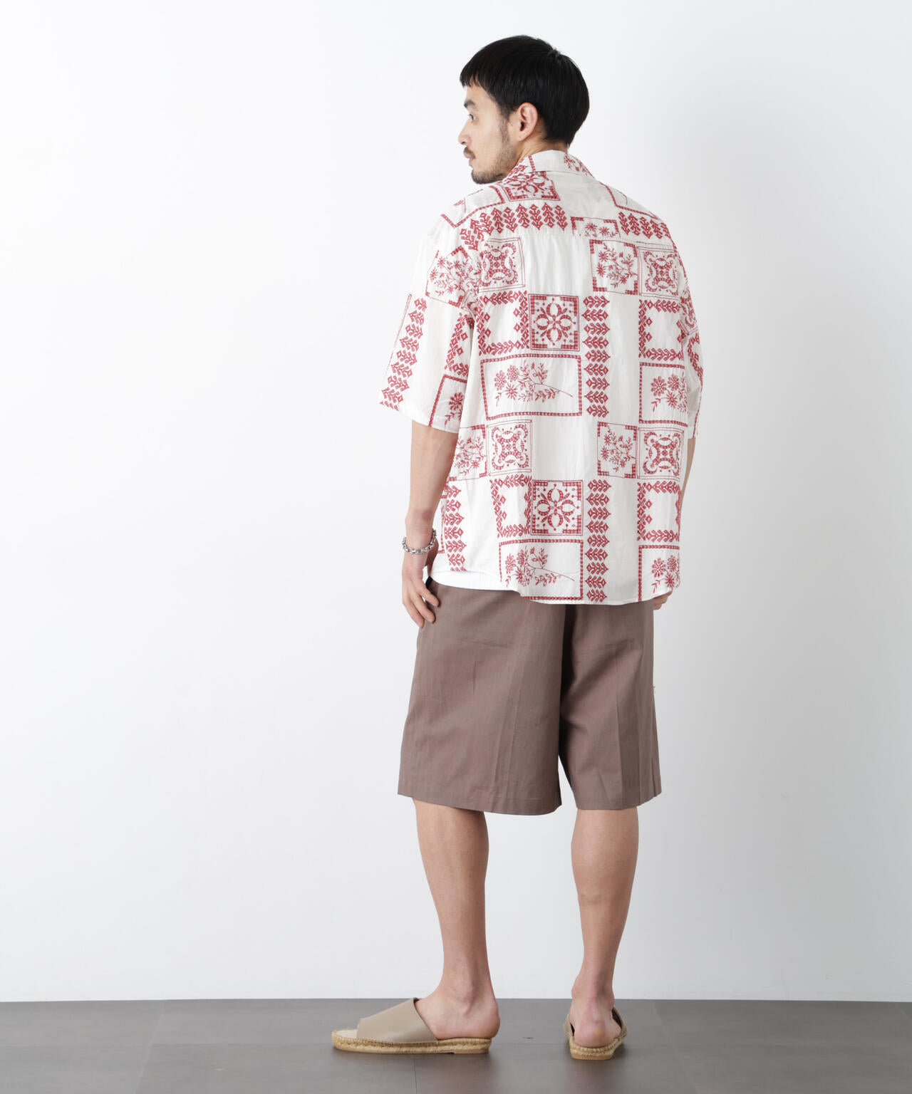 ｢FRENCH LINEN｣ ベルテッドワイドショーツ 6686128201