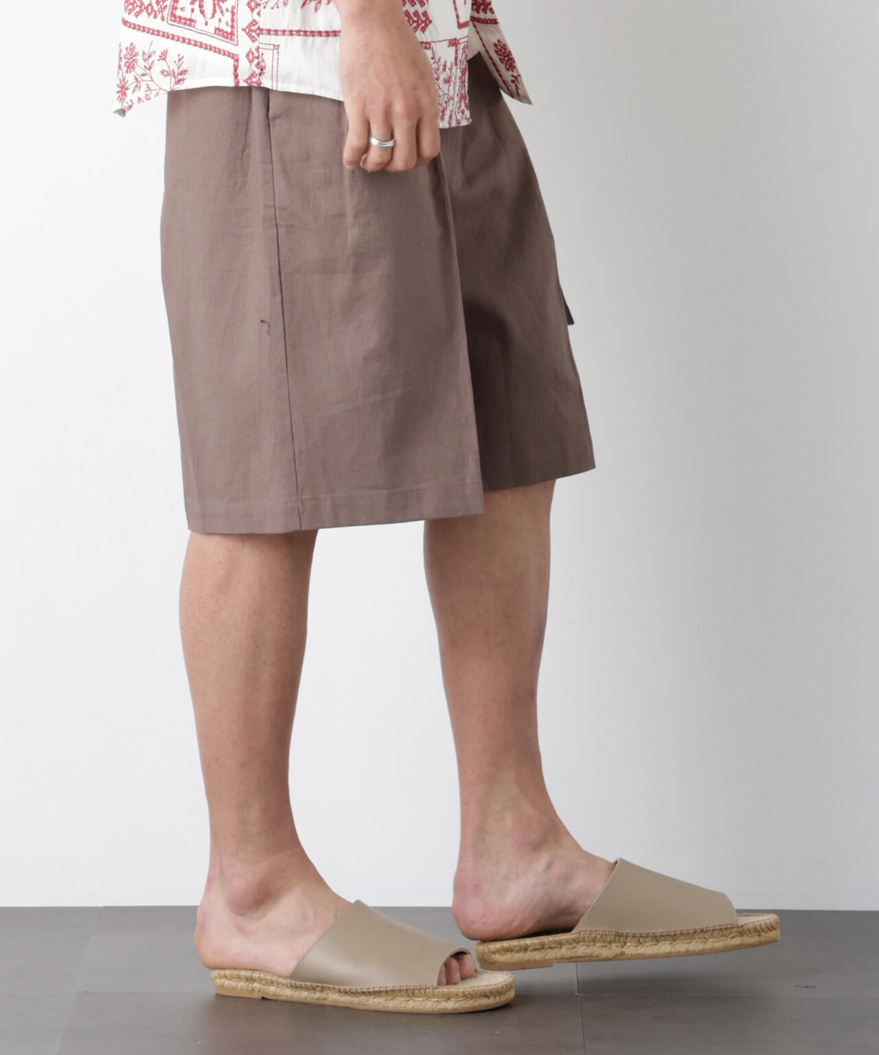 ｢FRENCH LINEN｣ ベルテッドワイドショーツ 6686128201