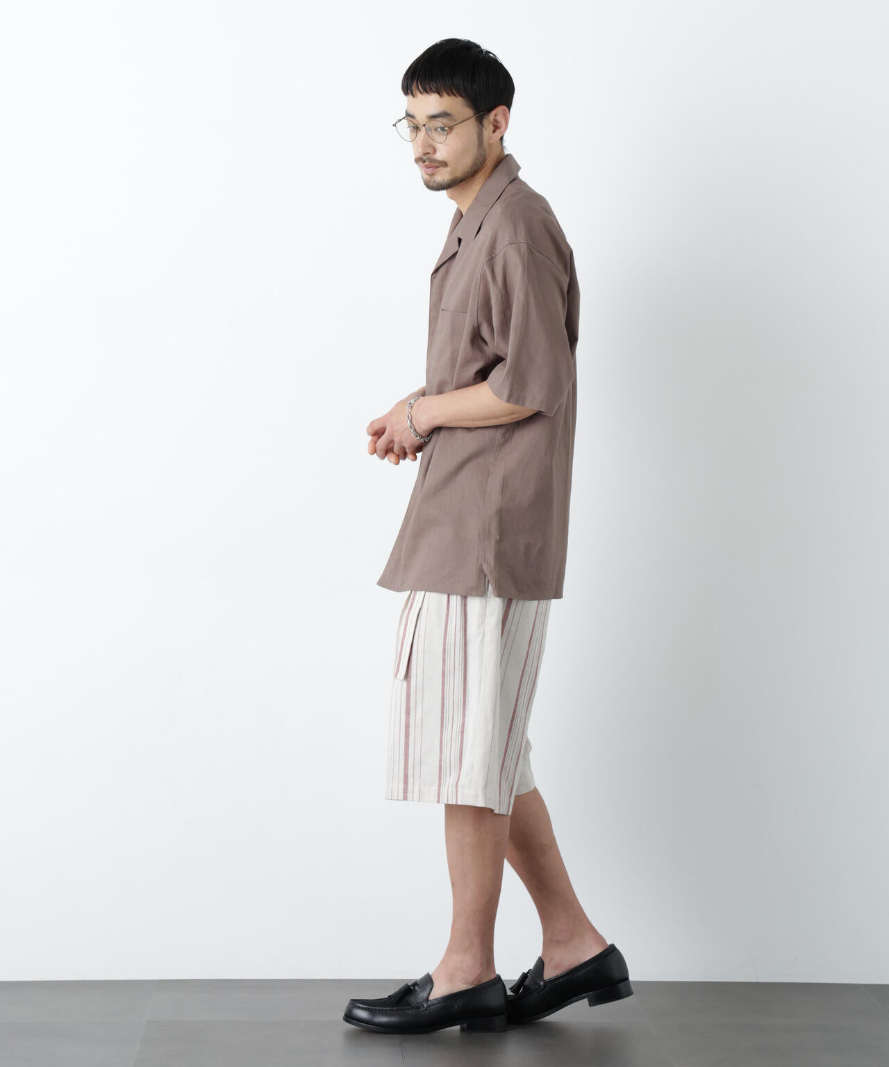 ｢FRENCH LINEN｣ ベルテッドワイドショーツ 6686128201