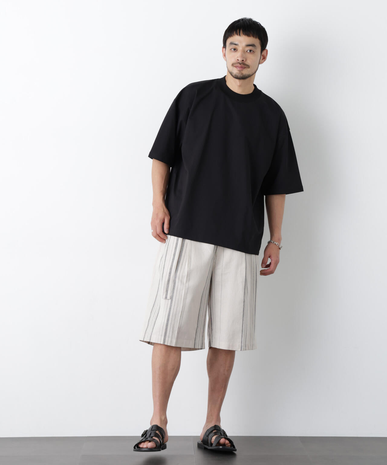 ｢FRENCH LINEN｣ ベルテッドワイドショーツ 6686128201
