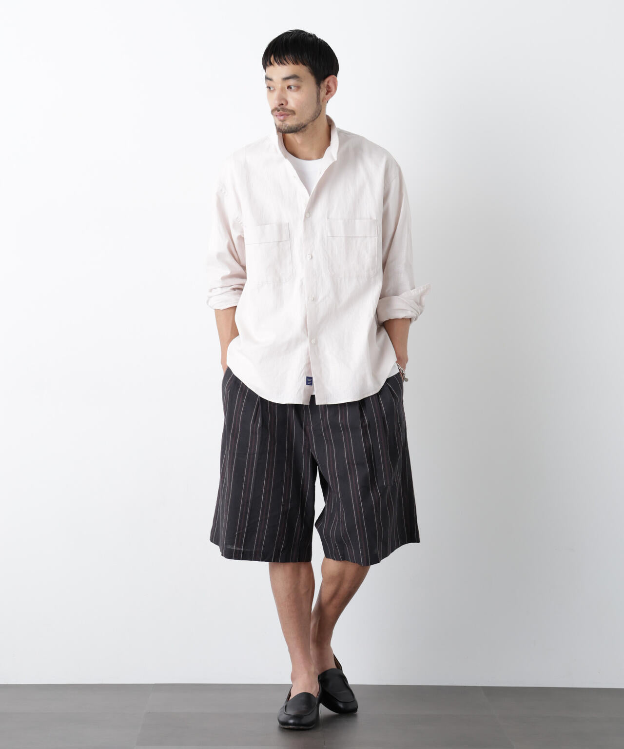 ｢FRENCH LINEN｣ ベルテッドワイドショーツ 6686128201