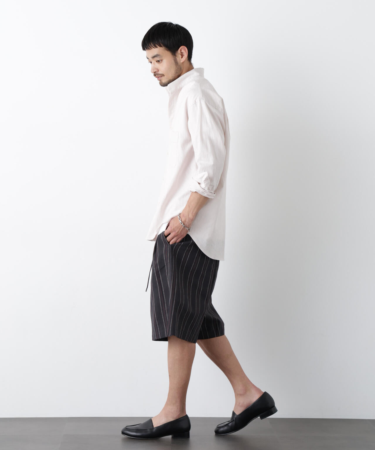 ｢FRENCH LINEN｣ ベルテッドワイドショーツ 6686128201