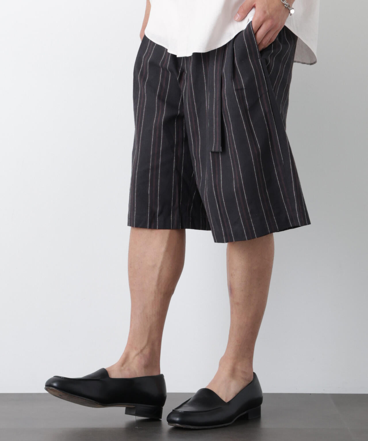 ｢FRENCH LINEN｣ ベルテッドワイドショーツ 6686128201