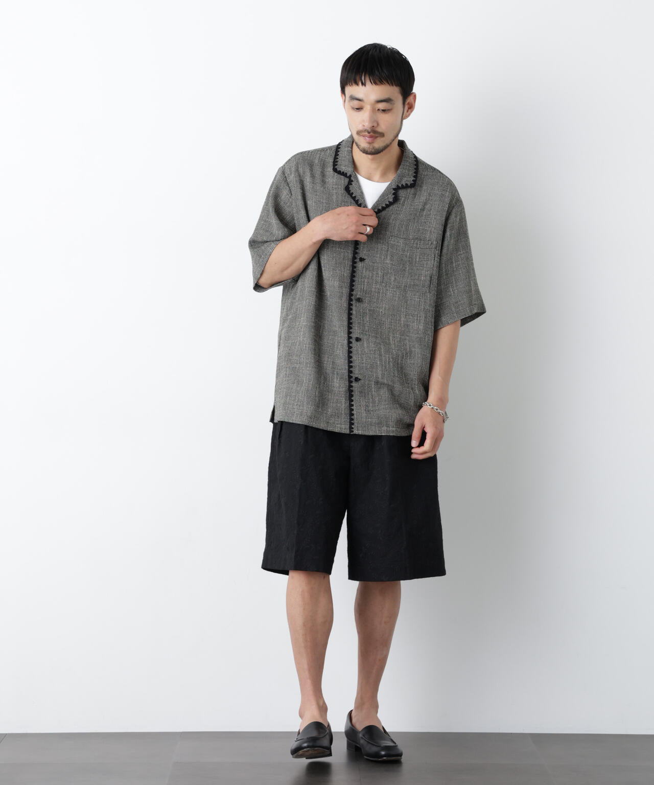 ｢OtoNANO｣×masoret 総柄刺繍ショートパンツ 6686128203