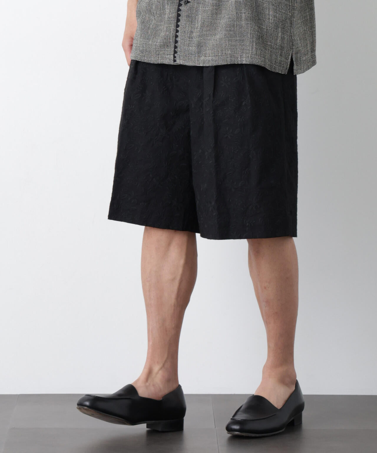 OtoNANO｣×masoret 総柄刺繍ショートパンツ(セットアップ可)