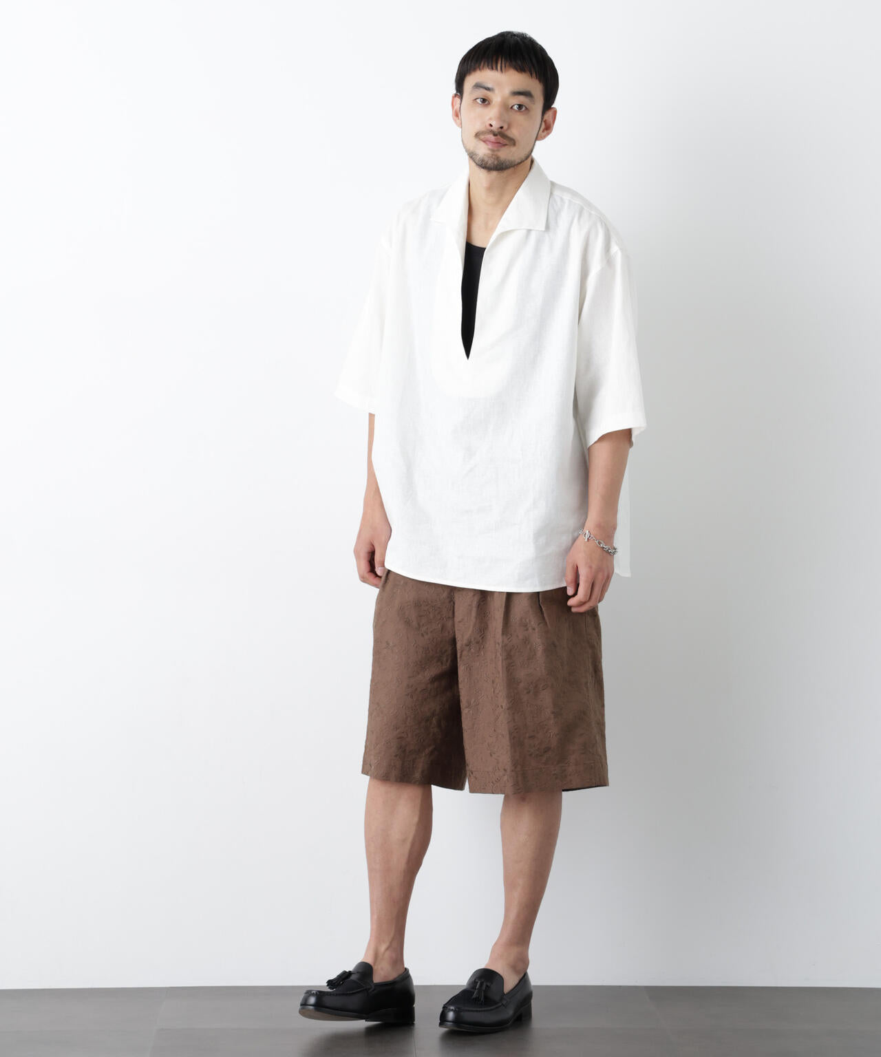 ｢OtoNANO｣×masoret 総柄刺繍ショートパンツ 6686128203