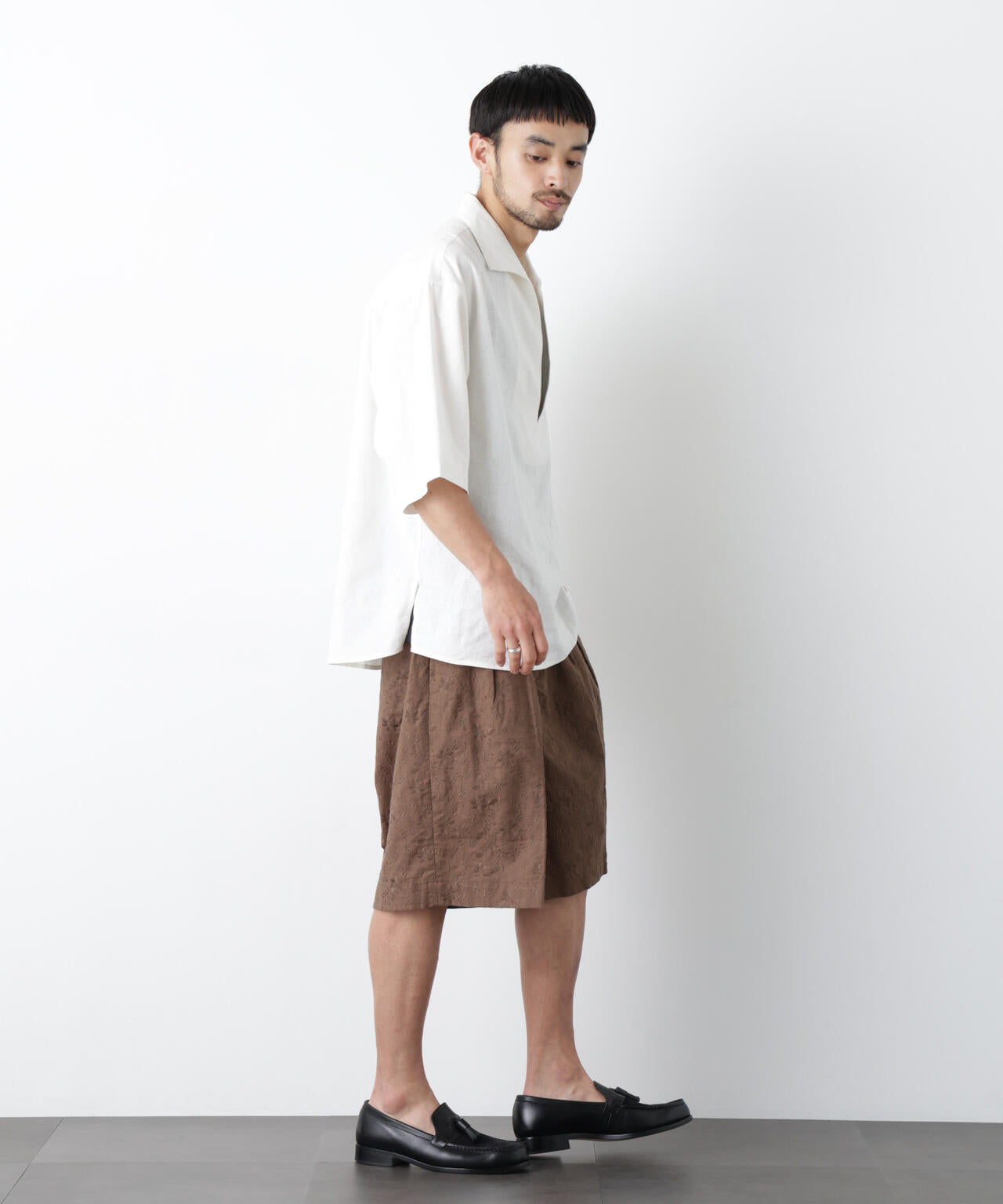 ｢OtoNANO｣×masoret 総柄刺繍ショートパンツ 6686128203