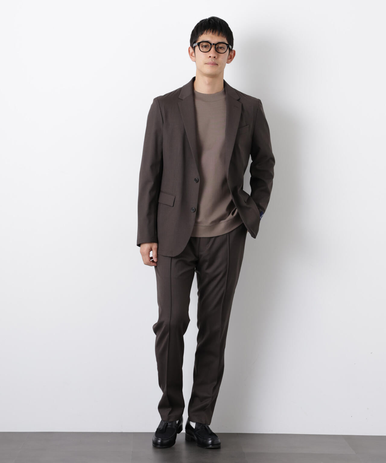 DamerinoSelect｣JAPANfabricウールストレッチパンツ（セットアップ可）