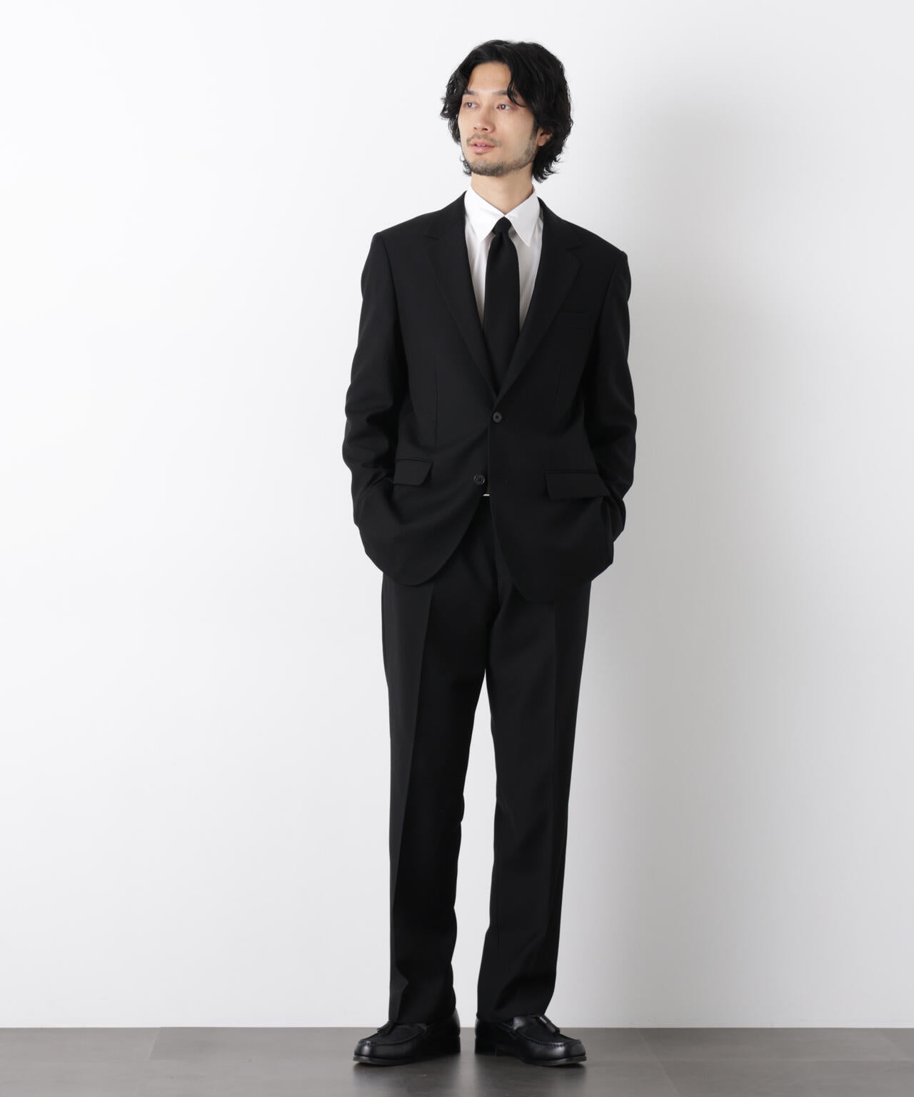 Damerino Formal｣ ブラックフォーマルオールシーズンパンツ