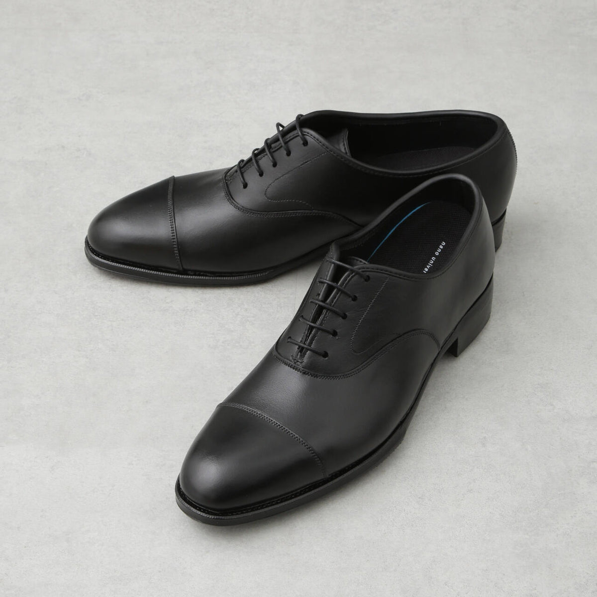 ナノ ユニバース nano universe スエード シューズ ネイビー 26cm Rain Comfort Shoes」ストレートチップ