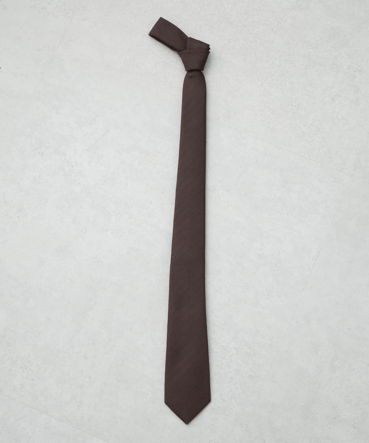 京都西陣ウォッシャブルヘリンボーンソリッドネクタイ 6686142201