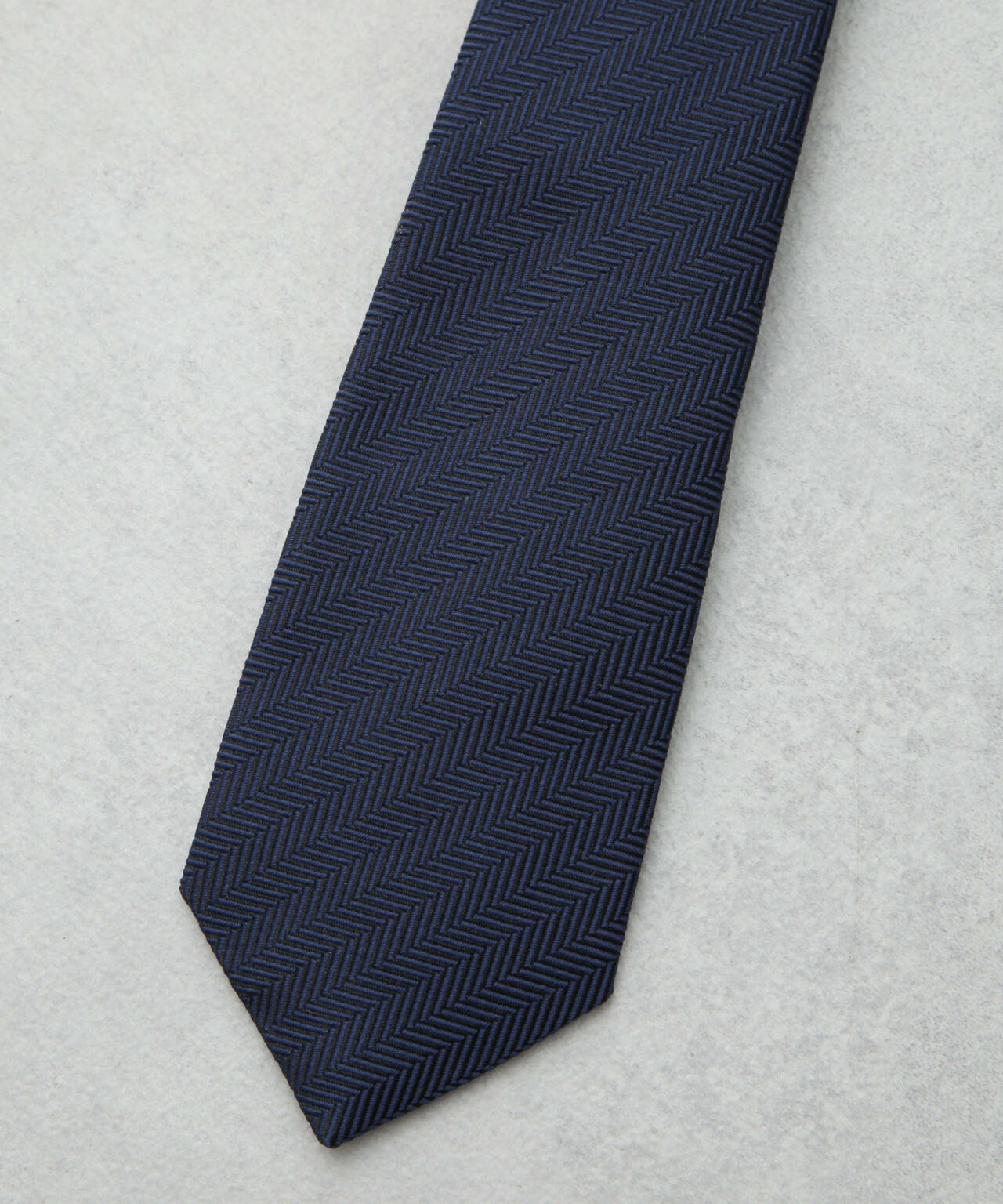京都西陣ウォッシャブルヘリンボーンソリッドネクタイ 6686142201
