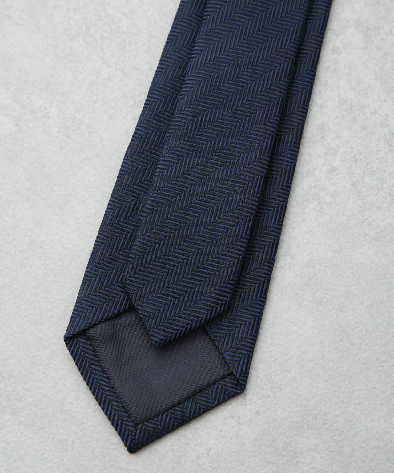 京都西陣ウォッシャブルヘリンボーンソリッドネクタイ 6686142201