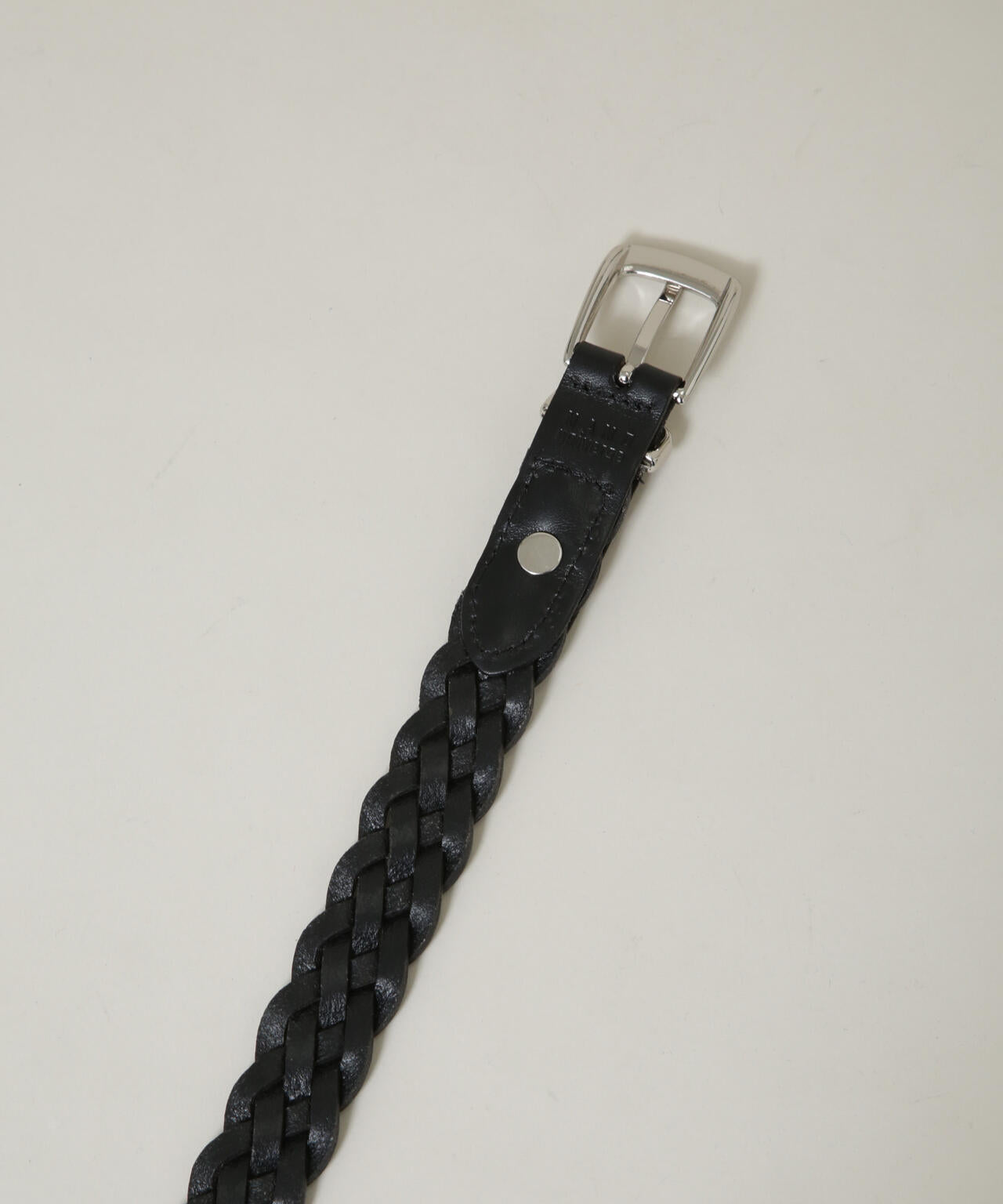 イタリーレザーナローメッシュベルト 6686150205