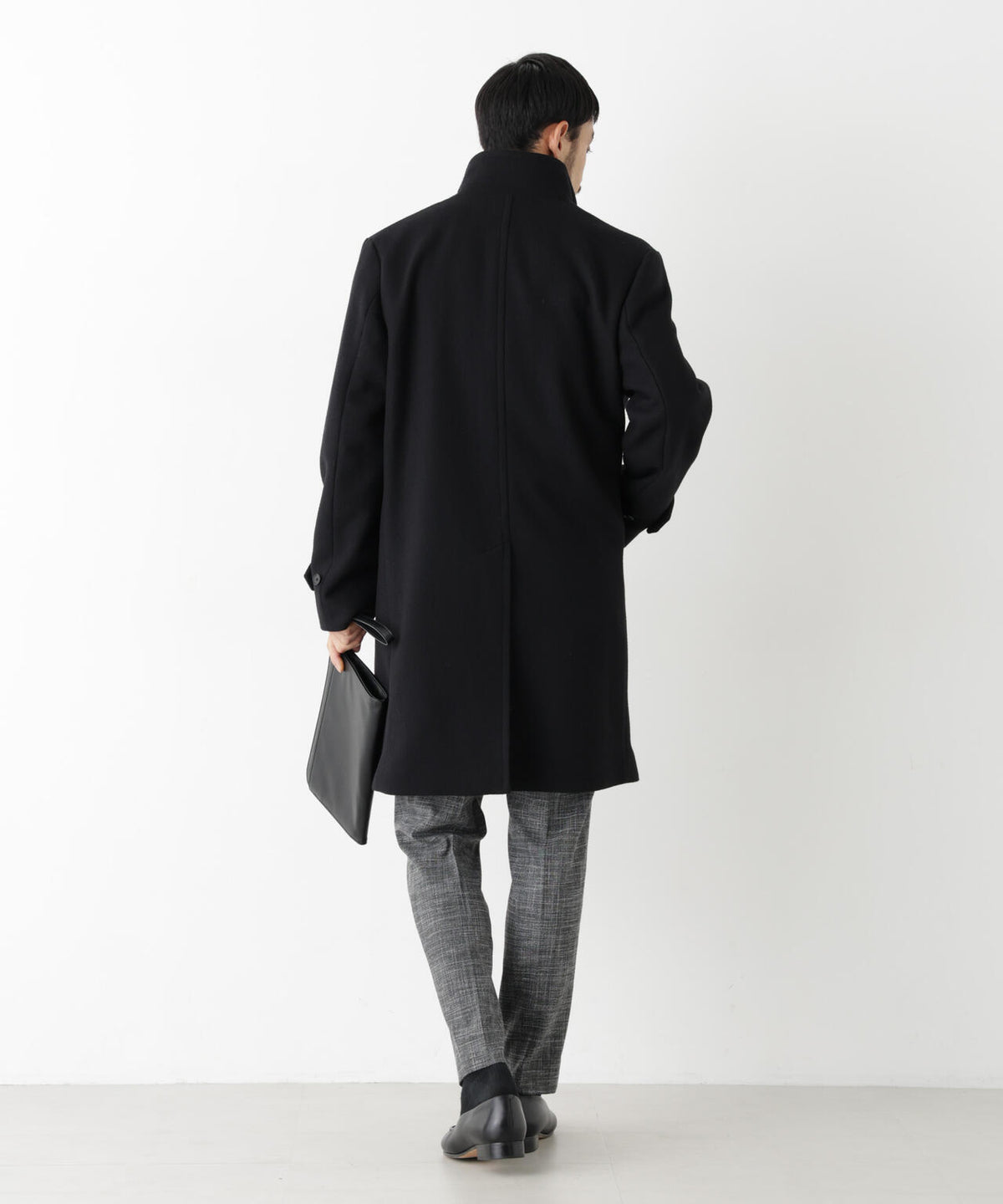 「NEW ON COAT」ウール/Nスタンドカラーコート 6686211204