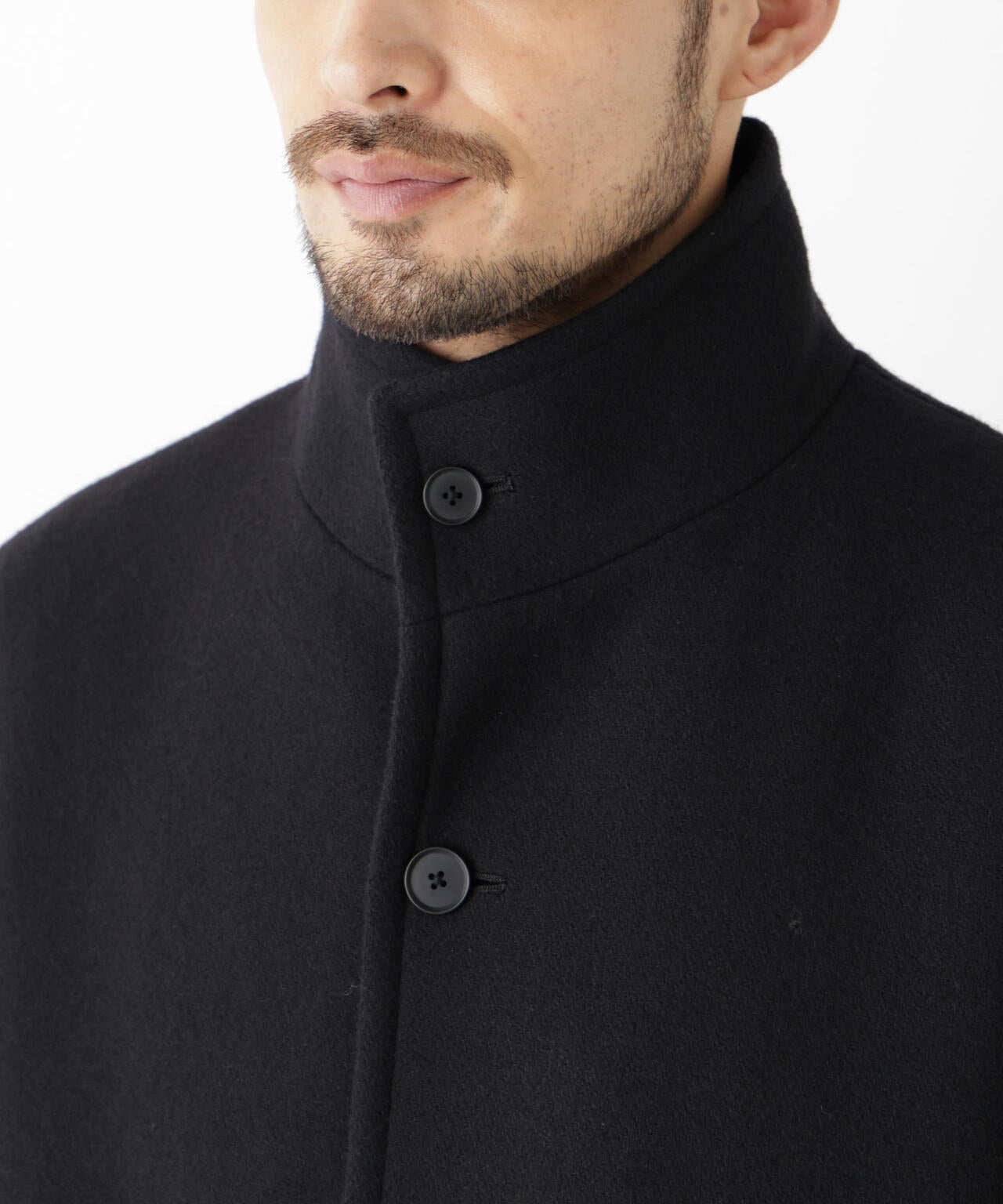 「NEW ON COAT」ウール/Nスタンドカラーコート 6686211204