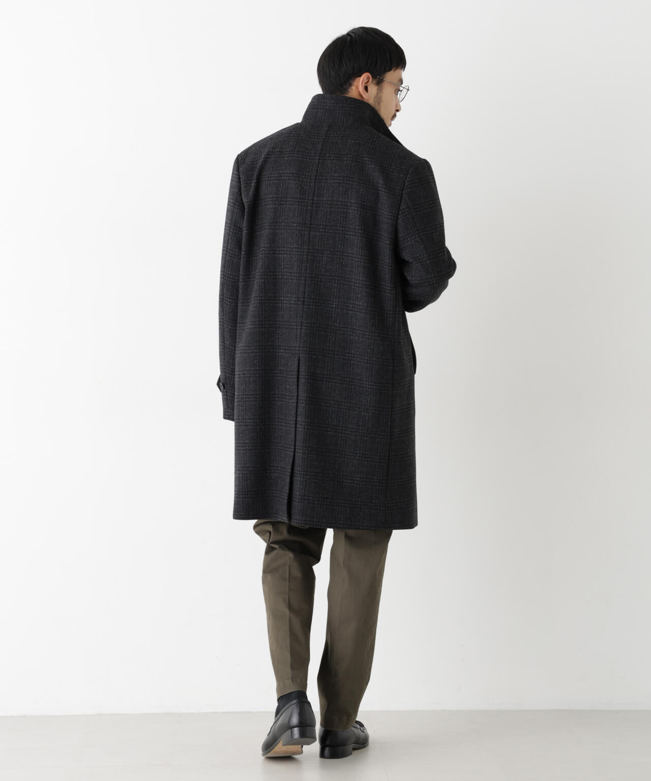 「NEW ON COAT」ウール/Nスタンドカラーコート 6686211204