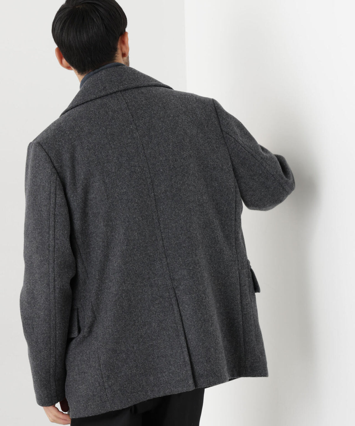 「NEW ON COAT」ウール/NショートPコート 6686211206